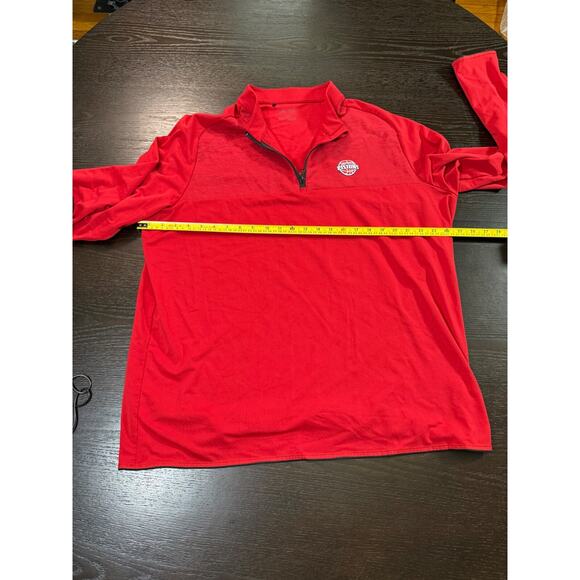 Adidas Detroit Pistons NBA Red Quarter-Zip Pullover Men’s 2XL - Picture 5 of 7